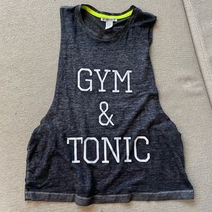 Grey gym crop top size S